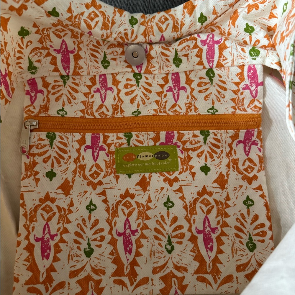 Rock Flower Paper cotton Bucket Tote bag NWT - Picture 4 of 4
